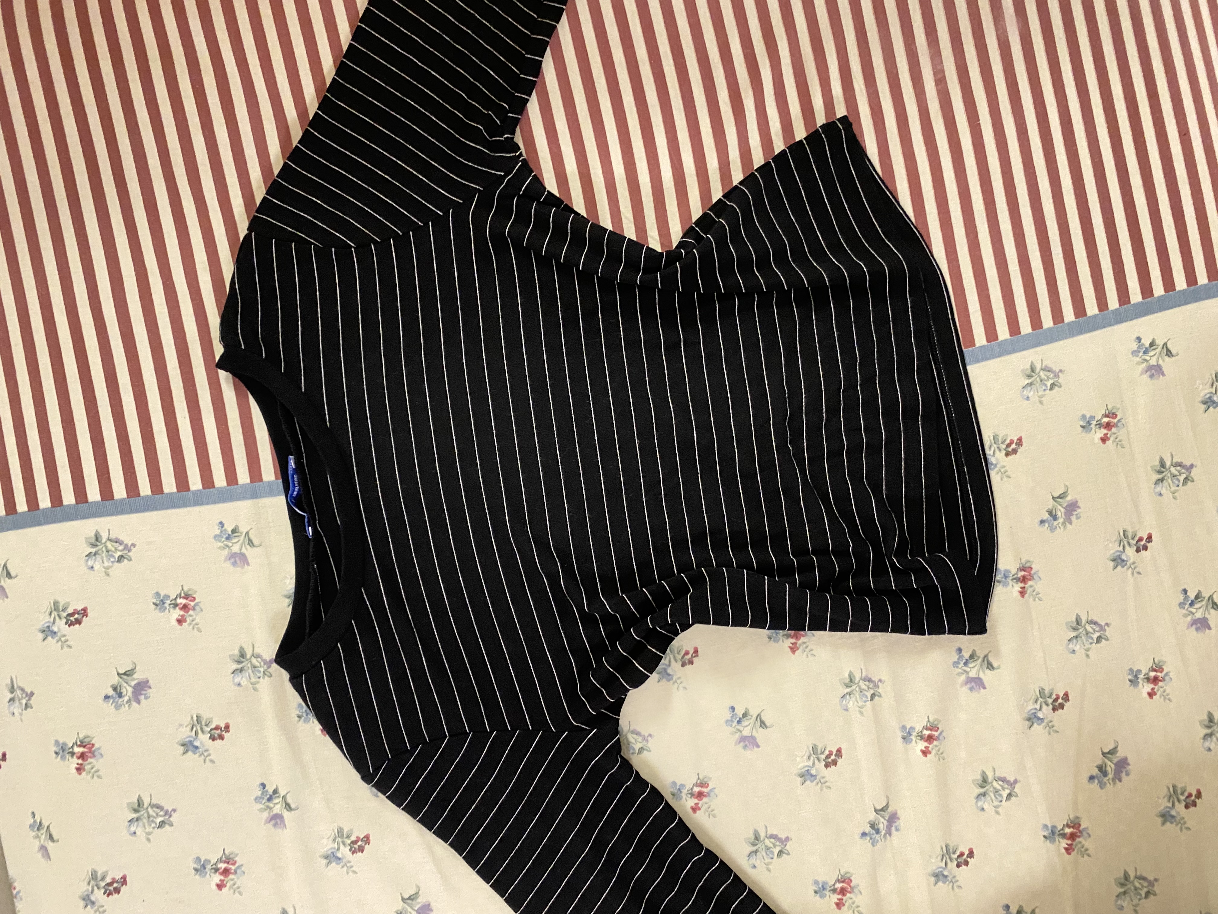 ZARA Long Sleeve Stripe Top