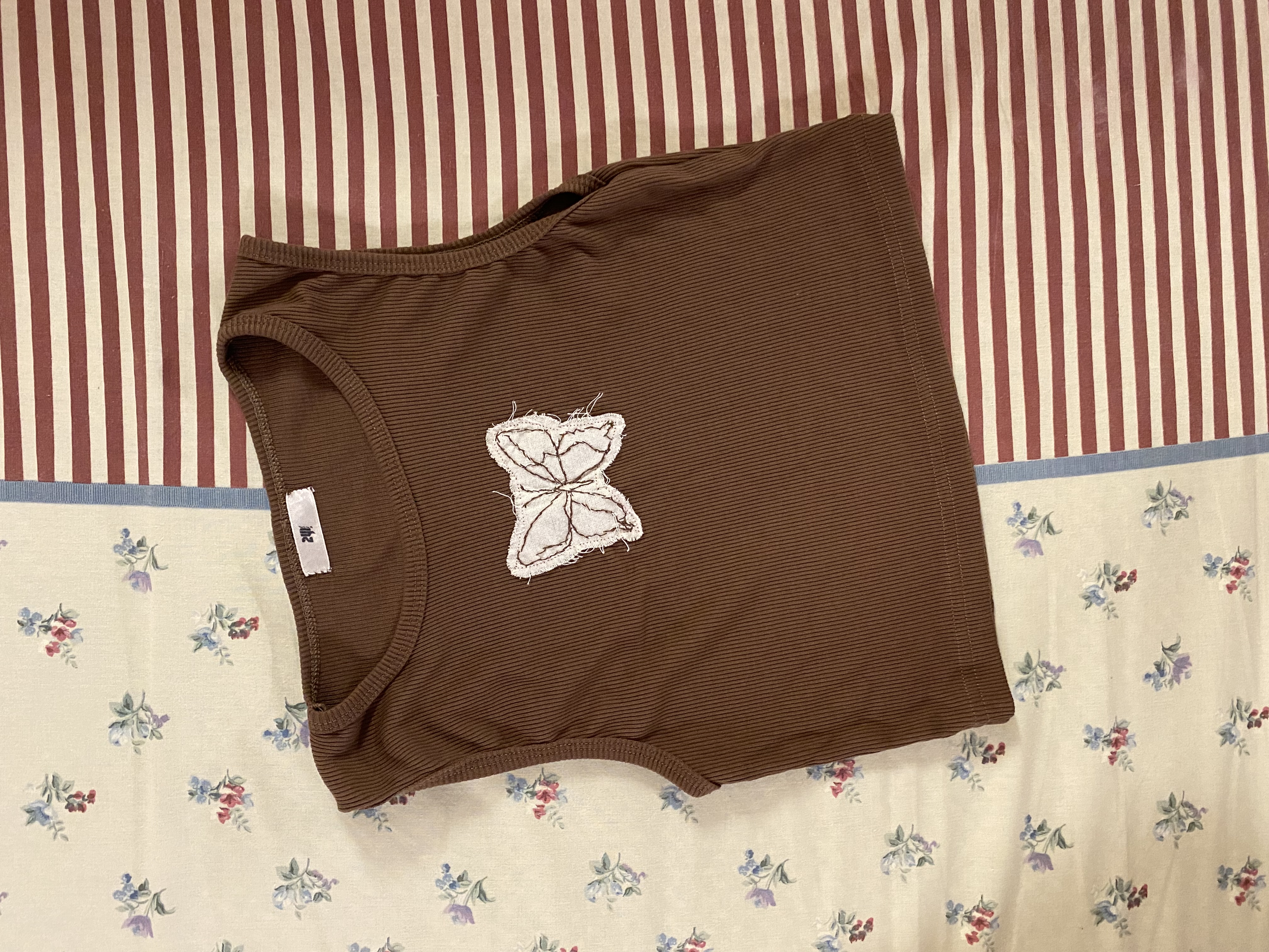 Brown Butterfly Tank Top